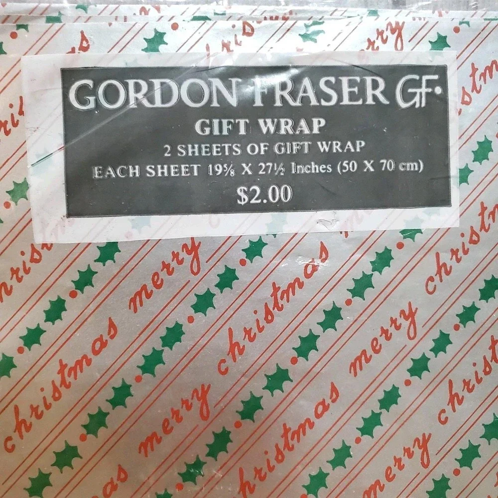Hallmark Gift Wrap Angel Christmas Vintage Wrapping Paper Lot Victorian Labels
